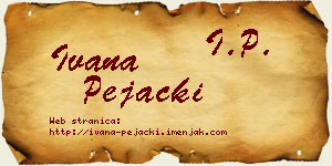 Ivana Pejački vizit kartica